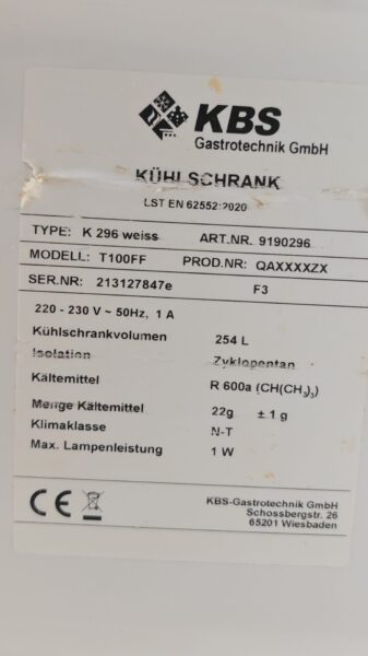 Zamrzivač KBS, uvoz iz Nemačke