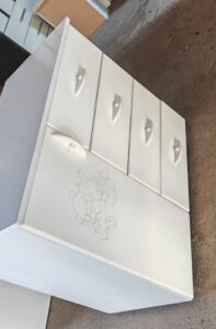 Bambino komoda, ormarić beli, sa 4 fioke