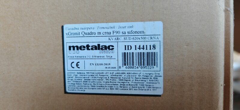 NOVA Metalac Granitna sudopera sa sifonom